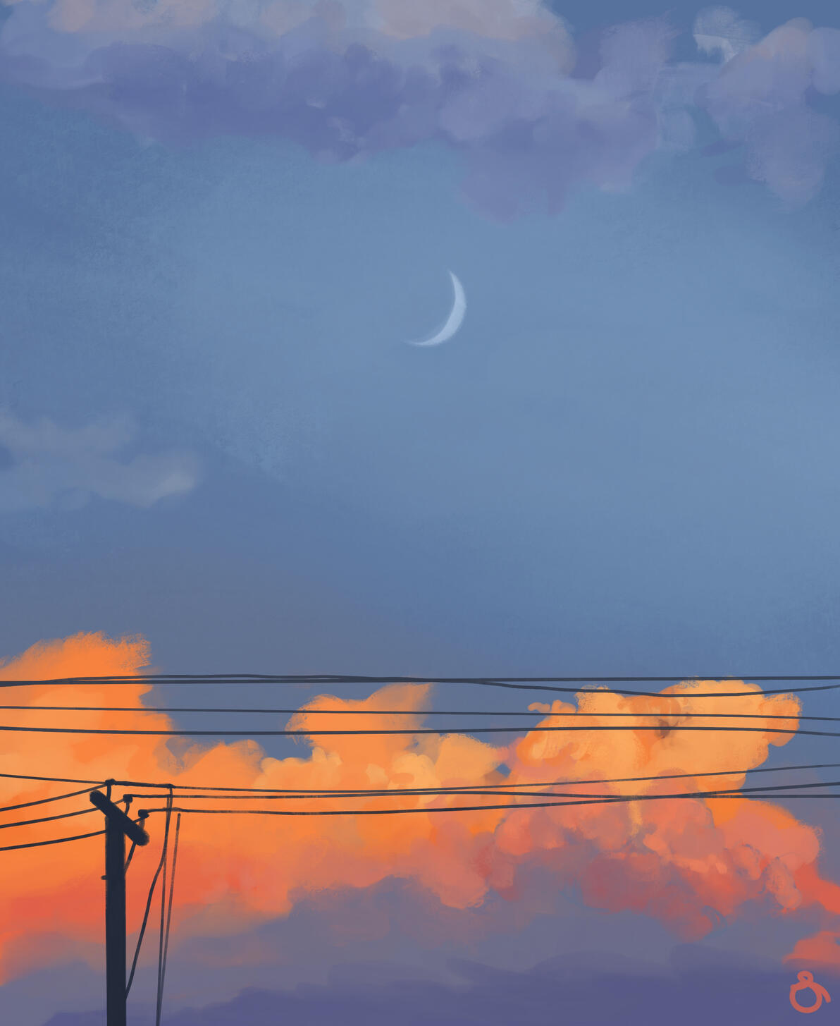 Moon Power Lines Moon Power Lines